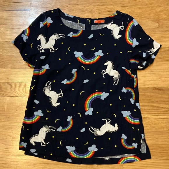 Modcloth Tops - COPY - COPY - ModCloth rainbow unicorn moon clouds stars top